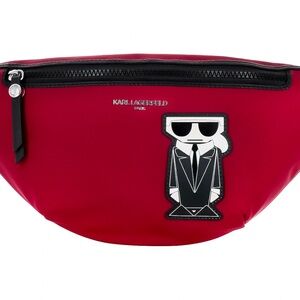 Karl Lagerfeld Armour Bold Red Belt Bag